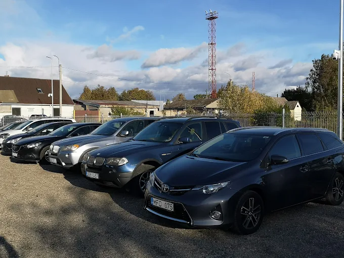 Automobilių eilė aikštelėje